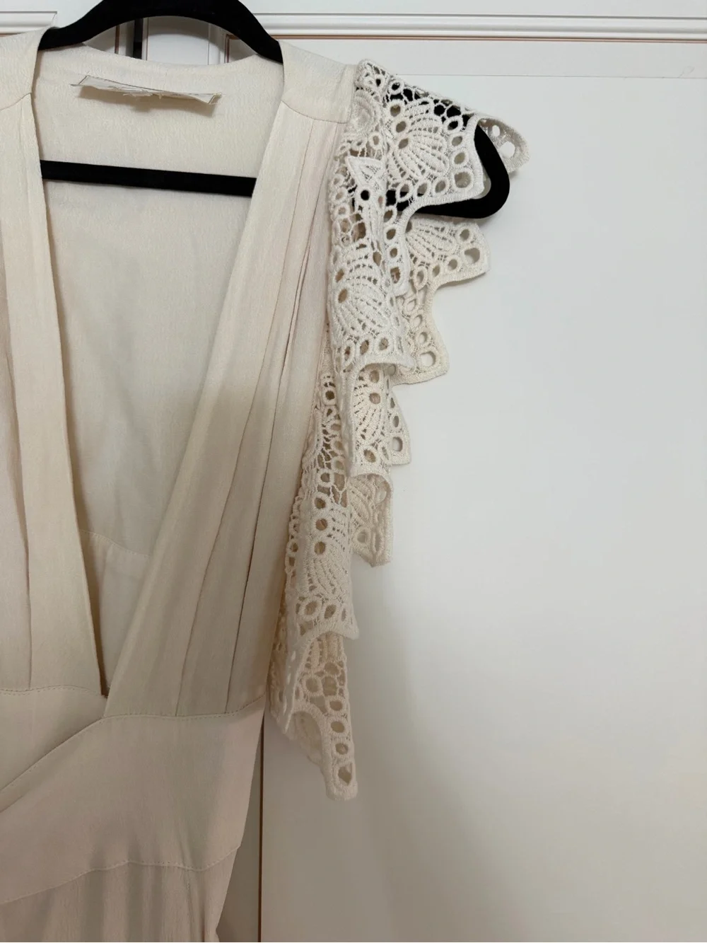Jen's Pirate Booty White Poppy Wrap Bohemian Lace-Trim Maxi Dress in Cream (125) - Picture 6 of 9